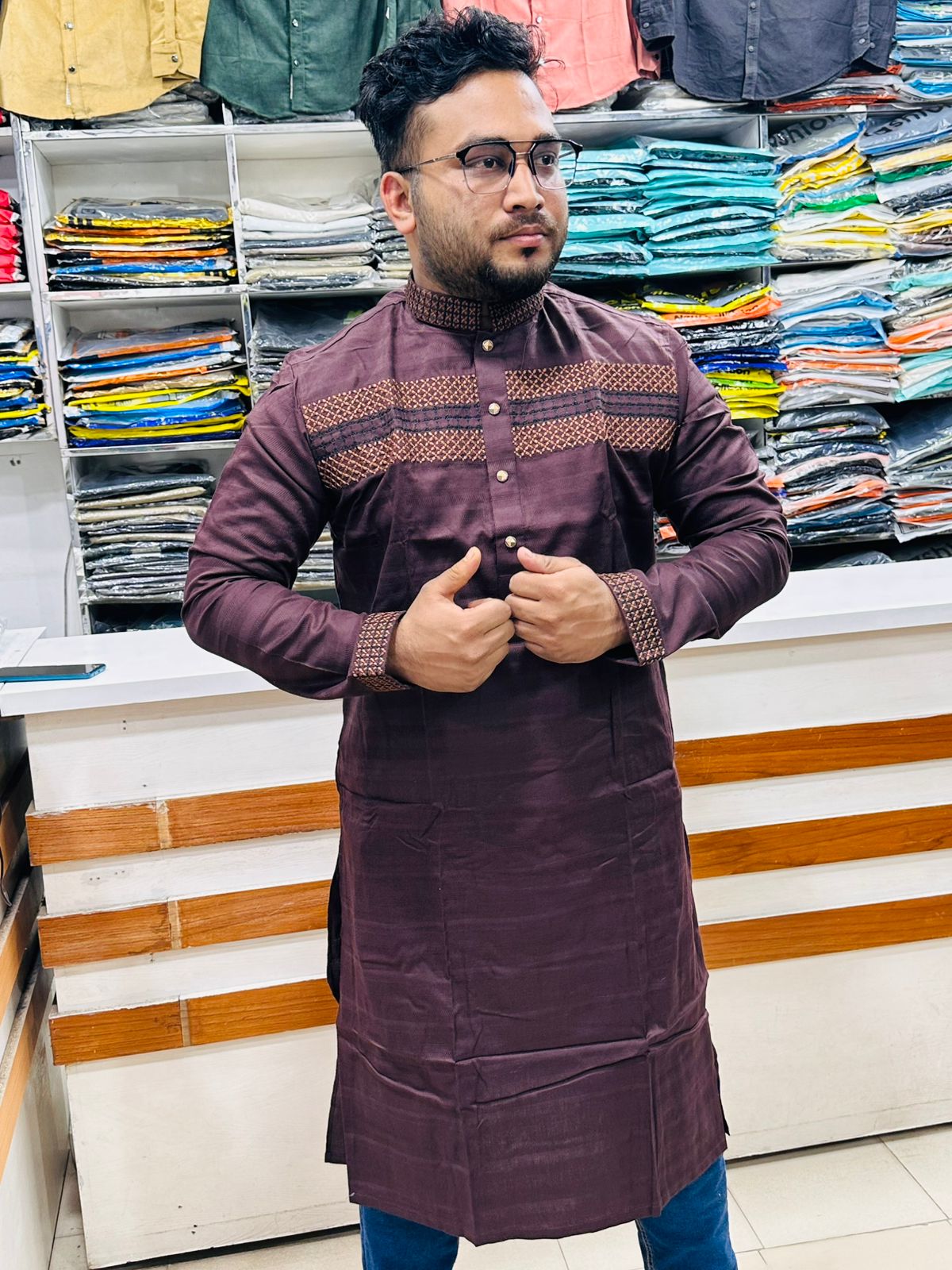 সুতি কটন ফেব্রিক পাঞ্জাবি – আরামদায়ক ও স্টাইলিশ